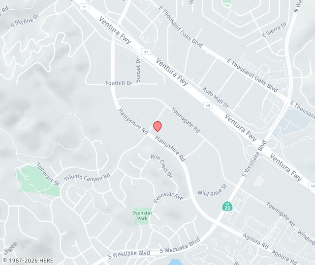 Location Map: 696 Hampshire Road, Ste 110 Westlake Village, California 91361