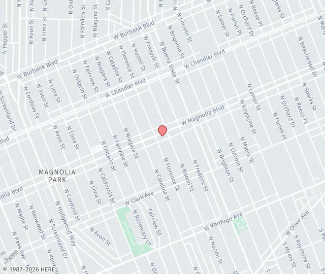 Location Map: 2720 West Magnolia Boulevard Burbank, California 91505