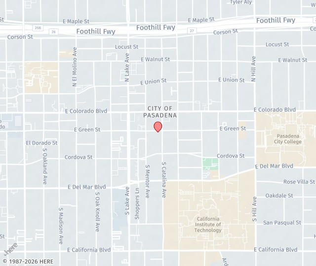 Location Map: 960 East Green Street, 108 Pasadena, California 91106
